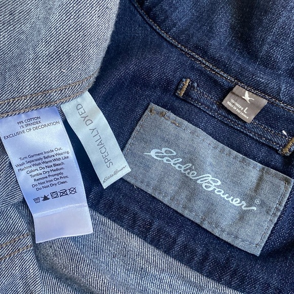 EDDIE BAUER Women’s Denim Jacket Size L - Picture 9 of 11